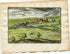 1634 Nicolas Tassin Antique View Print, Maubert-Fontaine, Ardennes, Charleville-Mézières, France Carte, Map