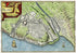 1634 Nicolas Tassin Antique Map Blaye, Fort, Fortress Plan, Gironde, Nouvelle-Aquitaine, France Carte, Print