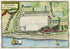 1634 Nicolas Tassin Antique Map Bourg-sur-Gironde, Fort, Fortified Town Plan, Gironde, Nouvelle-Aquitaine, France Carte, Print