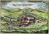 1634 Nicolas Tassin Antique Print, View Moulins-Engilbert, Nièvre, France Carte, Map
