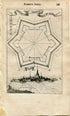 La Bassée, France, La Bassee Antique Print, 1672 Manesson Mallet "Les Travaux De Mars" Engraving, Bird's-eye, Perspective View