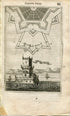 Belém Tower, Lisbon, Portugal Antique Print, 1672 Manesson Mallet "Les Travaux De Mars" Engraving, View