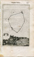 Orange, Vaucluse, France Antique Print, Map, 1672 Manesson Mallet "Les Travaux De Mars" Engraving, Bird's-eye, Perspective View