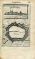 Douai, Nord, France Antique Print Map Fort Fortified Fortification Town Plan, 1672 Manesson Mallet "Les Travaux De Mars" Engraving