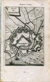 Dunkirk, France Antique Print Map Fort Fortified Fortification Town Plan, 1672 Manesson Mallet "Les Travaux De Mars" Engraving