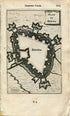Breda, Netherlands, Antique Print Map Fort Fortified Fortification Town Plan, 1672 Manesson Mallet "Les Travaux De Mars" Engraving