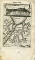 Geneva, Switzerland, Antique Print Map Fort Fortified Fortification Town Plan, 1672 Manesson Mallet "Les Travaux De Mars" Engraving