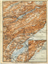 1899 Yverdon-Les-Bains, Sainte-Croix, Orges, Champagne, Concise, Fleuries, Couvet, Switzerland, Antique Baedeker Map, Print