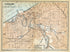1899 Cleveland, Ohio, United States, Town Plan, Antique Baedeker Map, Print