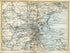 1899 Boston, Lynn, Marblehead, Quincy, Lexington, Kingham, Brookline, Wakefield, Salem, Massachusetts, Cambridge, Antique Baedeker Map
