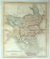 c.1840 Turkey in Europe, Antique Map, Print by John Dower, Hand Colored