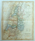 c.1840 Palestine, Israel, Jerusalem, Antique Map, Print by John Dower, Hand Colored