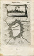 Diksmuide, Dixmude, Belgium Antique Print Map Fort Fortified Fortification Town Plan, 1672 Manesson Mallet "Les Travaux De Mars" Engraving