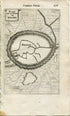 Bruges, Belgium Antique Print Map Fort Fortified Fortification Town Plan, 1672 Manesson Mallet "Les Travaux De Mars" Engraving
