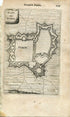 Turin, Torino, Italy Antique Print Map Fort Fortified Fortification Town Plan, 1672 Manesson Mallet "Les Travaux De Mars" Engraving