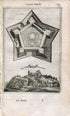 Fortress of Miolans, Château de Miolans, Savoy, France, Antique Print, Map, Engraving, 1672 Manesson Mallet "Les Travaux De Mars"