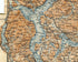 1899 Angera, Arona, Stresa, Baveno, Luino, Cannobio, Locarno, Agno, Lavena, Intra, Italy, Switzerland, Antique Baedeker Map, Print