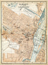 1899 Albany, New York, United States, Town Plan, Antique Baedeker Map, Print