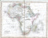 c.1840 Africa, Antique Map, Print by John Dower, Hand Colored