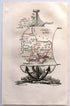 1823 Scarce A. M. Perrot Antique County Map, Wiltshire, Hampshire, England