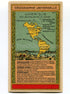 North America, South America, Canada, Antique Map c.1920 - A scarce advertising card for La Belle Jardiniere, shopping center, Paris France
