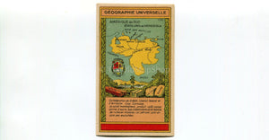 Venezuela, South America, Antique Map c.1920 - A scarce advertising card for La Belle Jardiniere, shopping center, Paris France