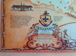 South Africa, Swellendam, Wine Region Vinyard Winery Map, 1973 Janice Ashby Pictorial Map, Poster