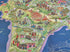 1935 Rhodes Greece Pictorial Map by Egon Huber Rodi