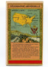 North America Antique Map c.1920 - A scarce advertising card for La Belle Jardiniere, shopping center, Paris France