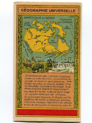 Canada, Antique Map c.1920 - A scarce advertising card for La Belle Jardiniere, shopping center, Paris France