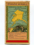 Alaska, North America, Antique Map c.1920 - A scarce advertising card for La Belle Jardiniere, shopping center, Paris France