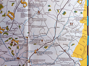 1950 Wayfarer Pictorial Map of Herts, Hertfordshire by Leo Vernon
