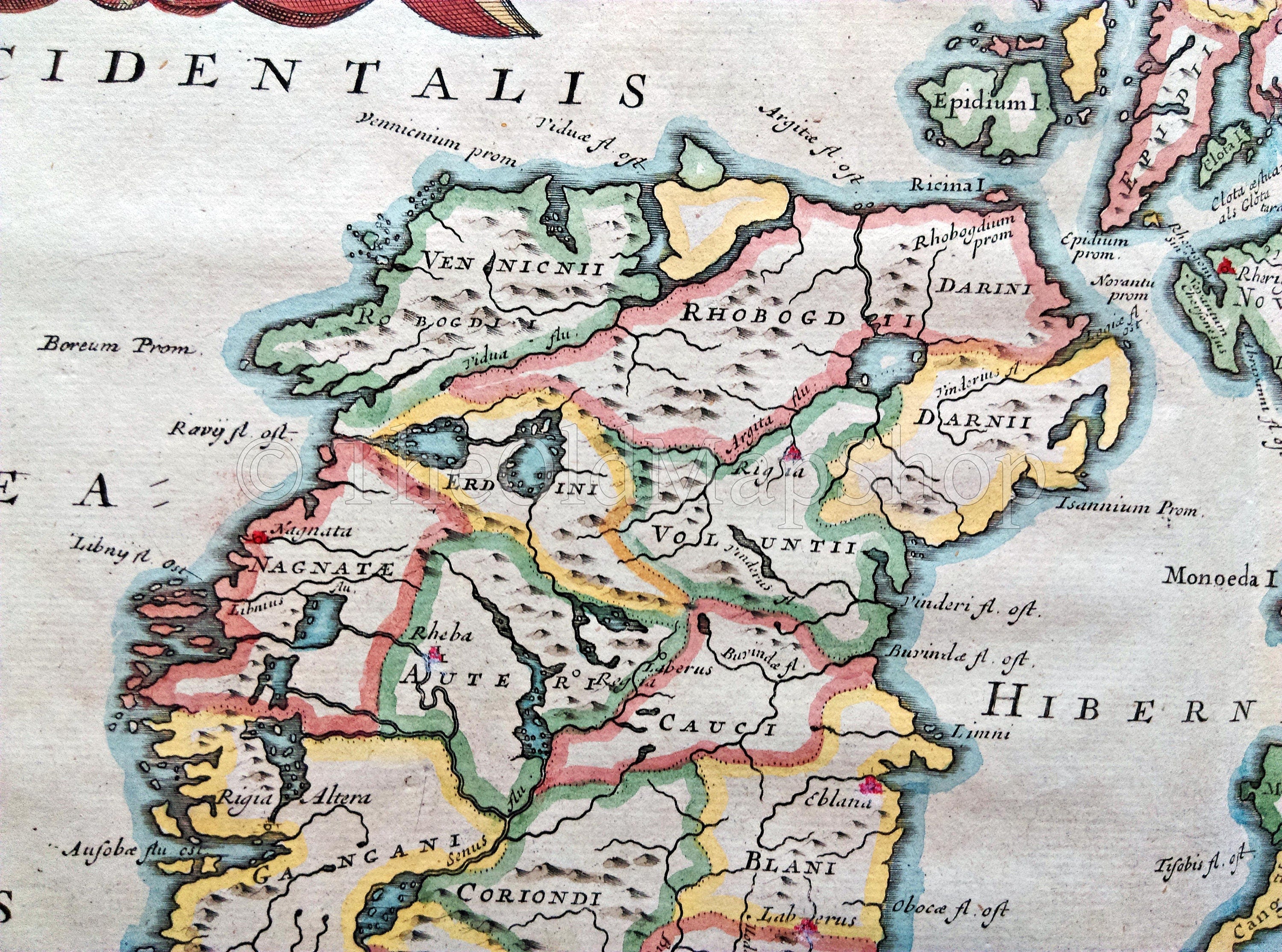 1722 Britannia Romana Antique Map by Robert Morden - Roman Britain, England, Ireland, Scotland, Wales, From Camden's Britannia - The Old Map Shop
