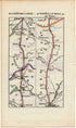 Rare 1826 A M Perrot Road Map - Le Mans, Alencon, Laval, Sainte-Suzanne, Sable-sur-Sarthe, La Fleche, Nantes, Nozay, Derval, France 41/42