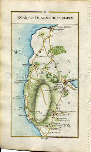 1778 Taylor & Skinner Antique Ireland Road Map 5/6 Loughbrickland Banbridge Dromore Hillsborough Lisburn Dunmurry Belfast Holywood Cultra