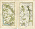 1778 Taylor & Skinner Antique Ireland Road Map 141/142 Glenealy Rathdrum Arklow Ardanary Kilpoole Camolin Ferns Enniscorthy Wexford Wicklow