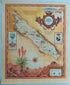 South Africa, Klein Karoo Wine Region Vinyard Winery Map, 1973 Janice Ashby Pictorial Map, Poster