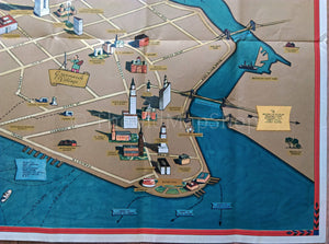 1939 George Annand Pictorial Map of New York City & The World's Fair for Sinclair Oil