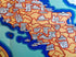 Rare 1933 Italy Pictorial Map, Umberto Zimelli, Beautiful Italy, La Belle Italie, This is the English Version of this map.