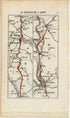 Rare 1826 A M Perrot Road Map - Bayonne, Toulouse, Castelnaudary, Carcassonne, Trebes, Narbonne, Albi, Gaillac, Rabastens, France 69/70 - The Old Map Shop