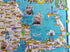1964 Historic Massachusetts - A Travel Map by Ernest Dudley Chase. Pictorial Map Showing - Boston, Cape Cod, Martha's Vineyard,