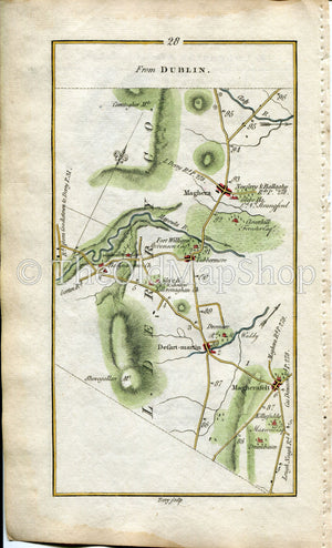 1778 Taylor & Skinner Antique Ireland Road Map 27/28 Coalisland Newmills Stewartstown Tullyhogue Cookstown Coagh Moneymore Tobermore Maghera