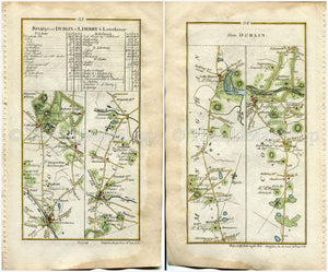 1778 Taylor & Skinner Antique Ireland Road Map 33/34 Tullyallen Drogheda Collon Ardee Tallanstown Rahans Donaghmoyne Castleblayney Monoghan