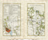 1778 Taylor & Skinner Antique Ireland Road Map 55/56 Abbotstown Dublin Damastown Dunboyne Parsonstown Trim Trimblestown Kildalkey Westmeath