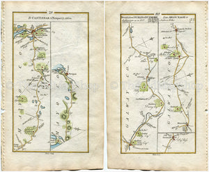 1778 Taylor & Skinner Antique Ireland Road Map 79/80 Ballycarra Elmhall Castlebar Newport Newforest Dunmore Ahascragh Caltra Newtown Bellew