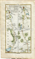 1778 Taylor & Skinner Antique Ireland Road Map 91/92 Dublin Lucan Leixlip Maynooth Kilcock Summerhill Trim Loughrea Tubber Crusheen Ennis