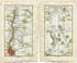1778 Taylor & Skinner Antique Ireland Road Map 91/92 Dublin Lucan Leixlip Maynooth Kilcock Summerhill Trim Loughrea Tubber Crusheen Ennis