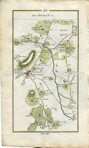 1778 Taylor & Skinner Antique Ireland Road Map 111/112 Johnstown Urlingford Thurles Holycross Cashel Ardmayle Kilfeacle Tipperary Kilkenny