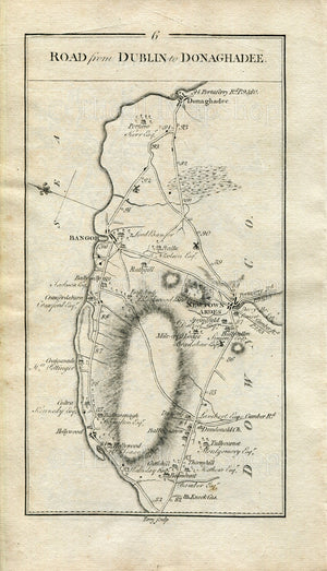 1778 Taylor & Skinner Antique Ireland Road Map 5/6 Banbridge, Dromore Lisburn Dunmurry Belfast Holywood Cultra Bangor Dundonald Newtownards