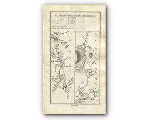 1778 Taylor & Skinner Antique Ireland Road Map 53/54 Butlers Bridge, Cavan, Belturbet, Enniskillen, Belcoo, Blacklion, County Fermanagh